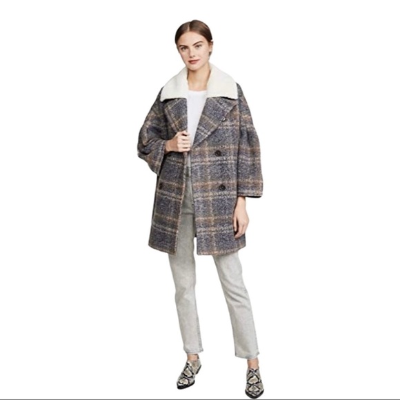 Joie Angalica Midnight Color Wool Blend Coat Med. - Picture 2 of 13